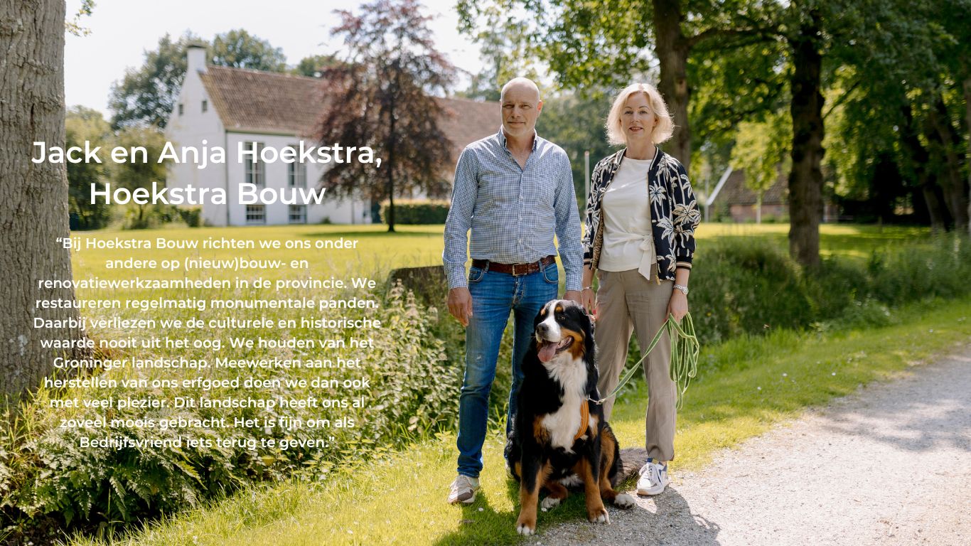 Jack en Anja Hoekstra van Hoekstra Bouw bij Iwema Steenhuis